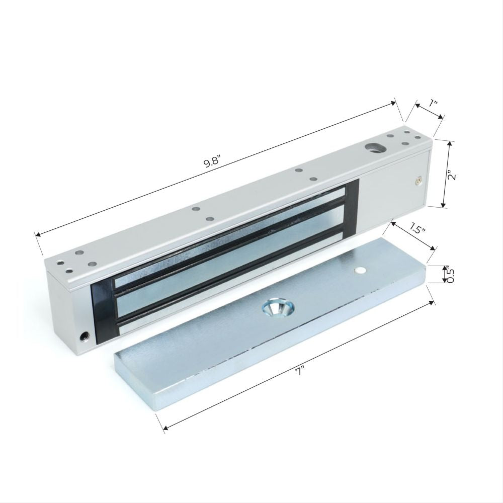 Model UL600LSDM Surface Mount UL Listed Magnetic Lock with 600 lbs. Holding Force