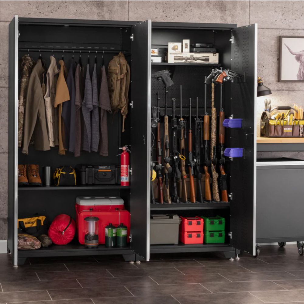 NewAge 36 in. Secure Gun Cabinet with Accessories Gray Door 54001