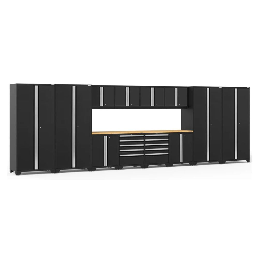 NewAge Pro Series 14 Piece Cabinet Set (Black Frame with Black Door)