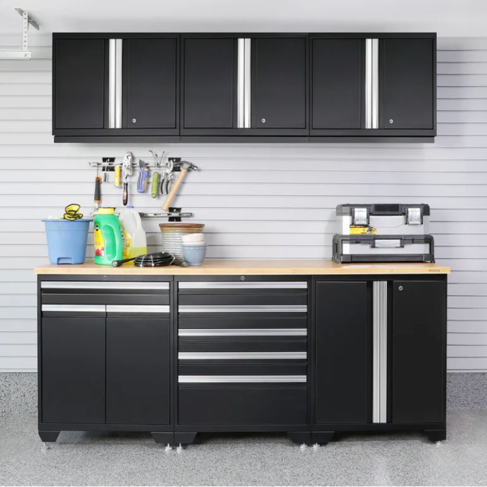 NewAge Pro Series 14 Piece Cabinet Set (Black Frame with Black Door)