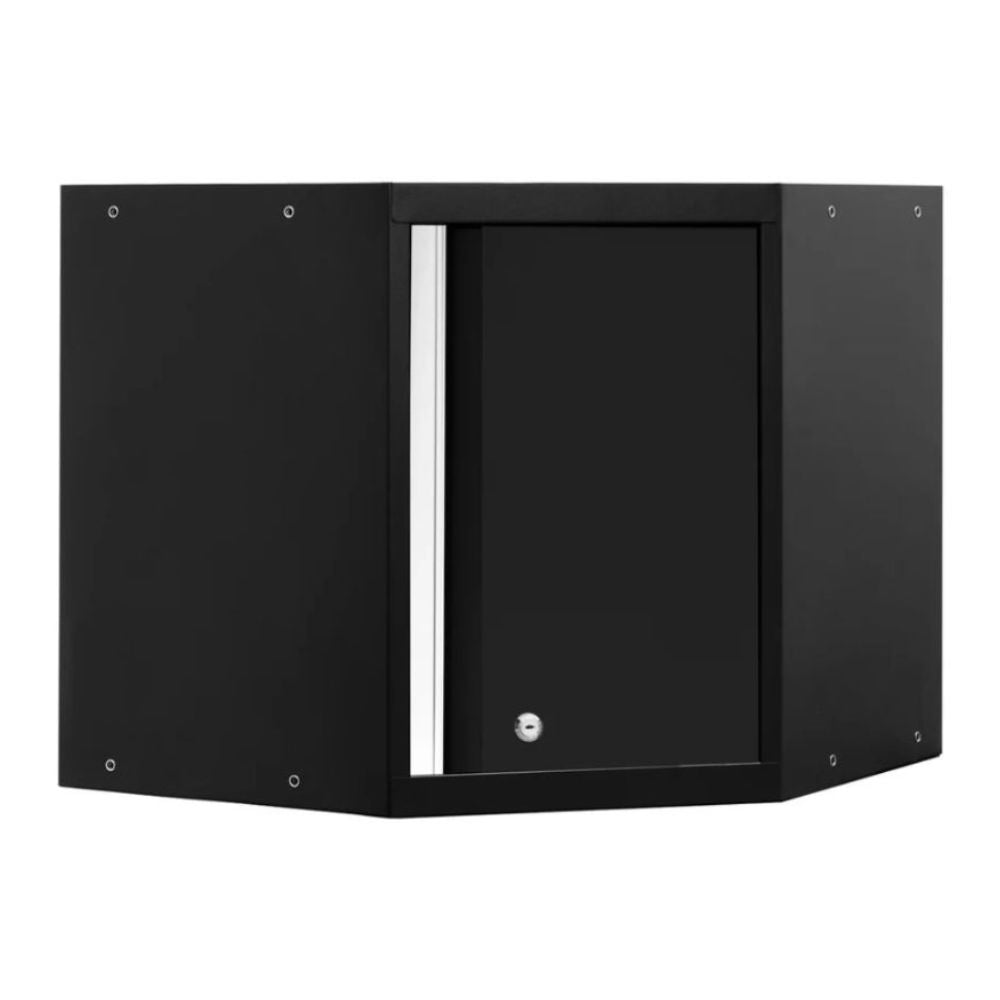 NewAge Pro Series Corner Wall Cabinet Black Frame/Black Door 52801