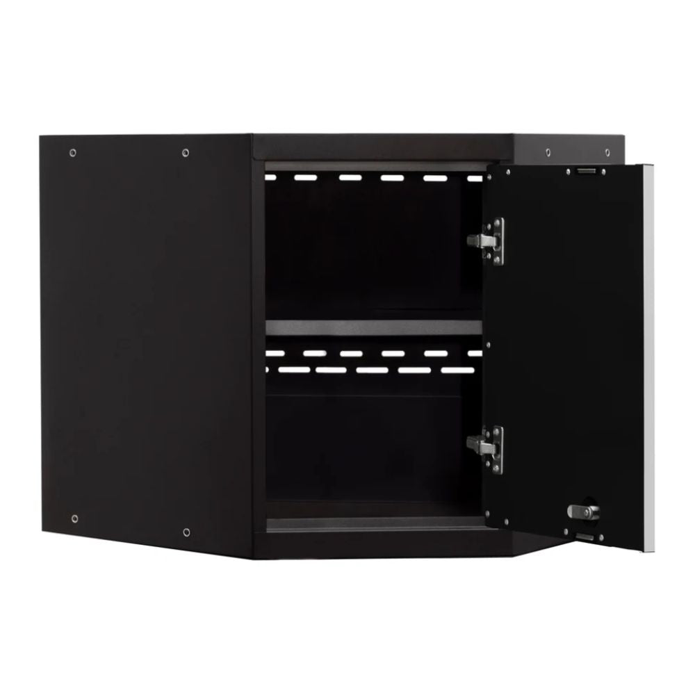 NewAge Pro Series Corner Wall Cabinet Black Frame/Black Door 52801