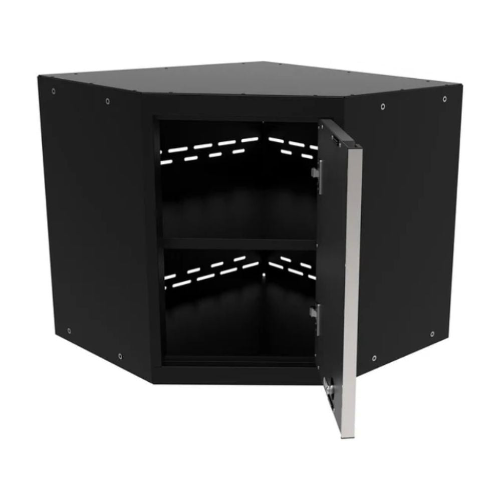 NewAge Pro Series Corner Wall Cabinet Black Frame/Black Door 52801