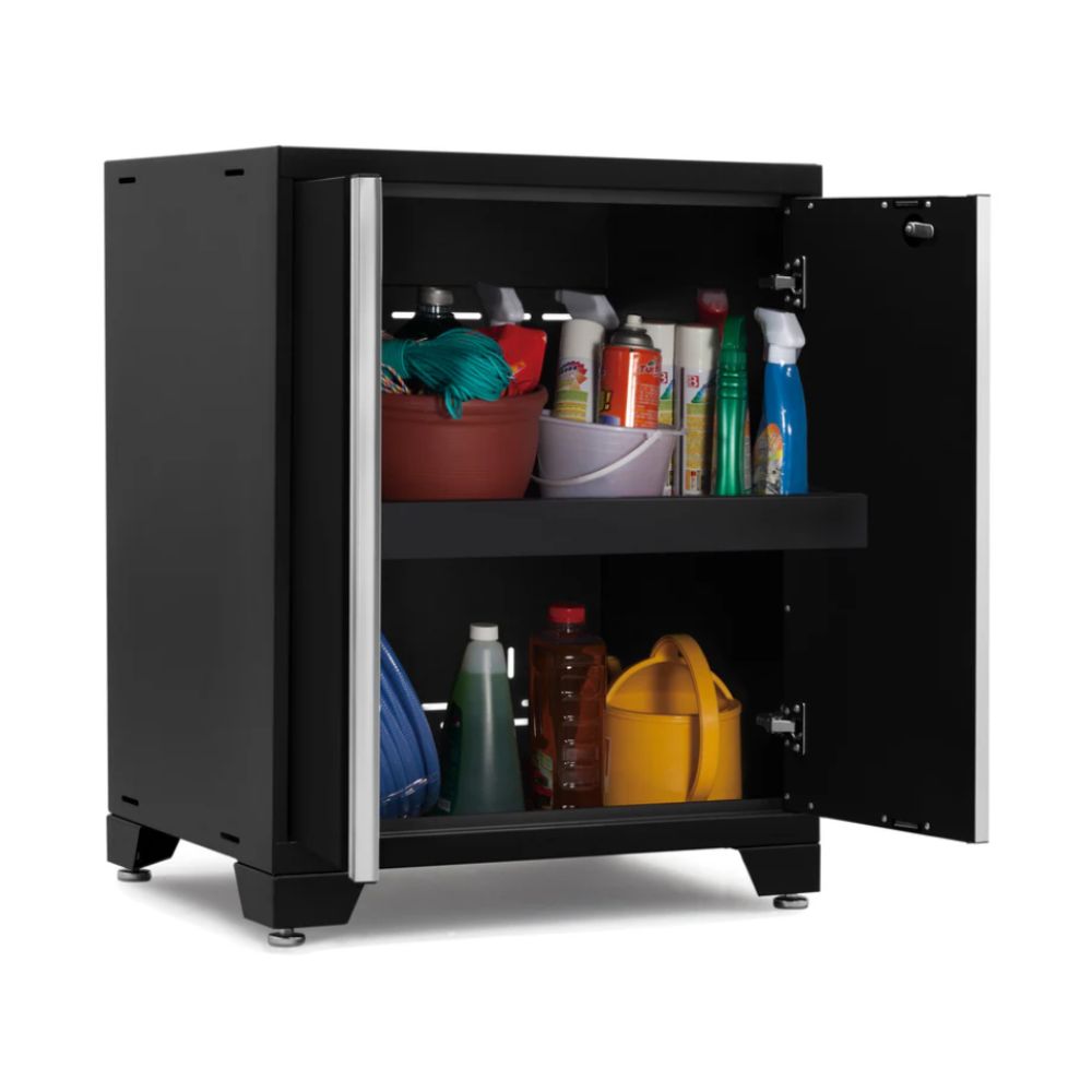 NewAge Products Pro Series 2-Door Base Cabinet - Black/Black 52802