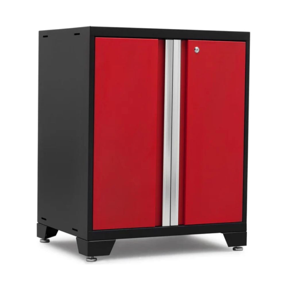 NewAge Products Pro Series 2-Door Base Cabinet - Black/Red 52202
