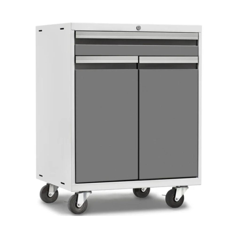 NewAge Products Pro Series Multi-Functional Cabinet White/Platinum 52403