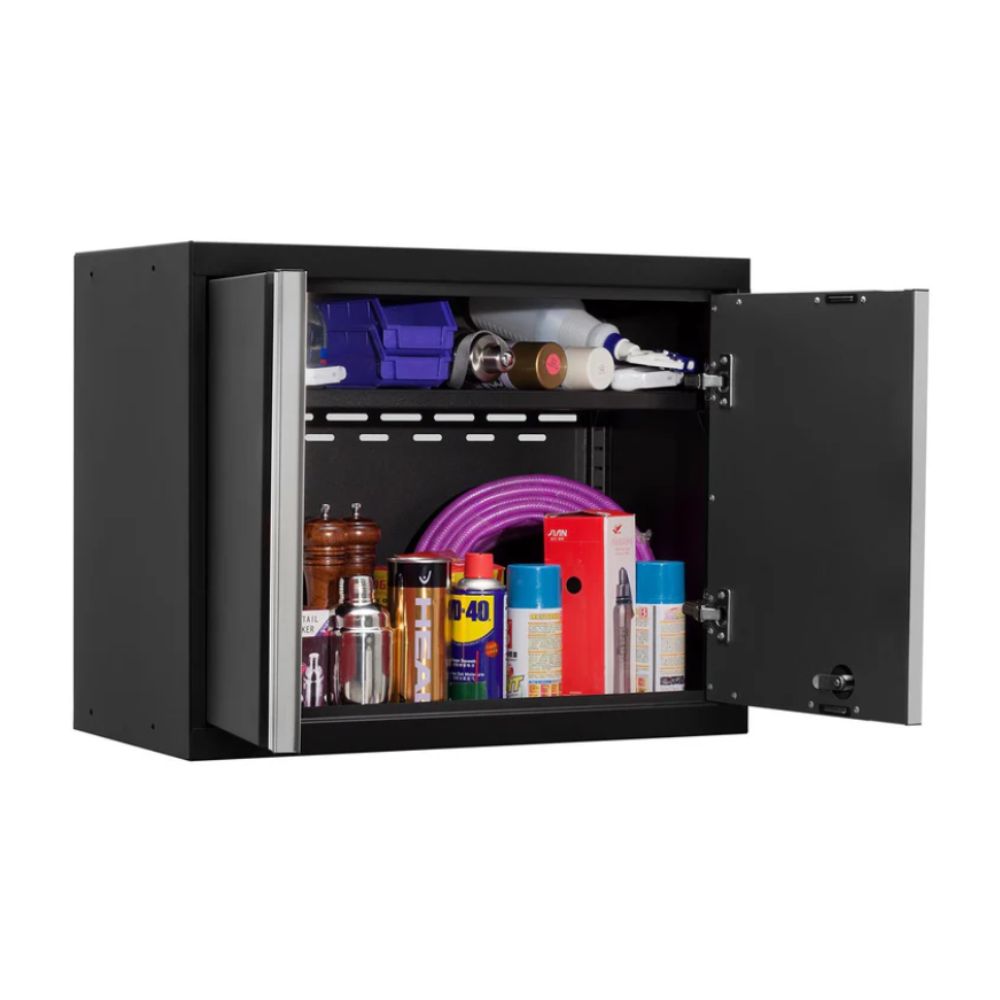 NewAge Products Pro Series Wall Cabinet - Black/Gray Door 52000