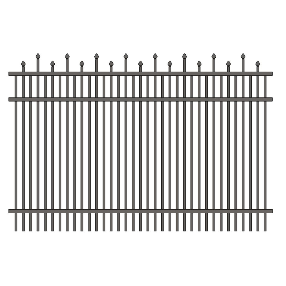 Parkway Fence 5’ H x 6’ W Aluminum California Style - iDeal