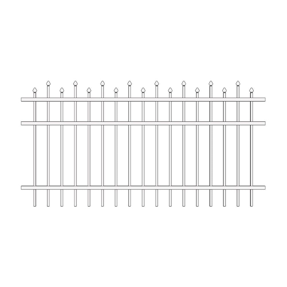 Parkway Fence 5’ H x 6’ W Aluminum California Style - iDeal