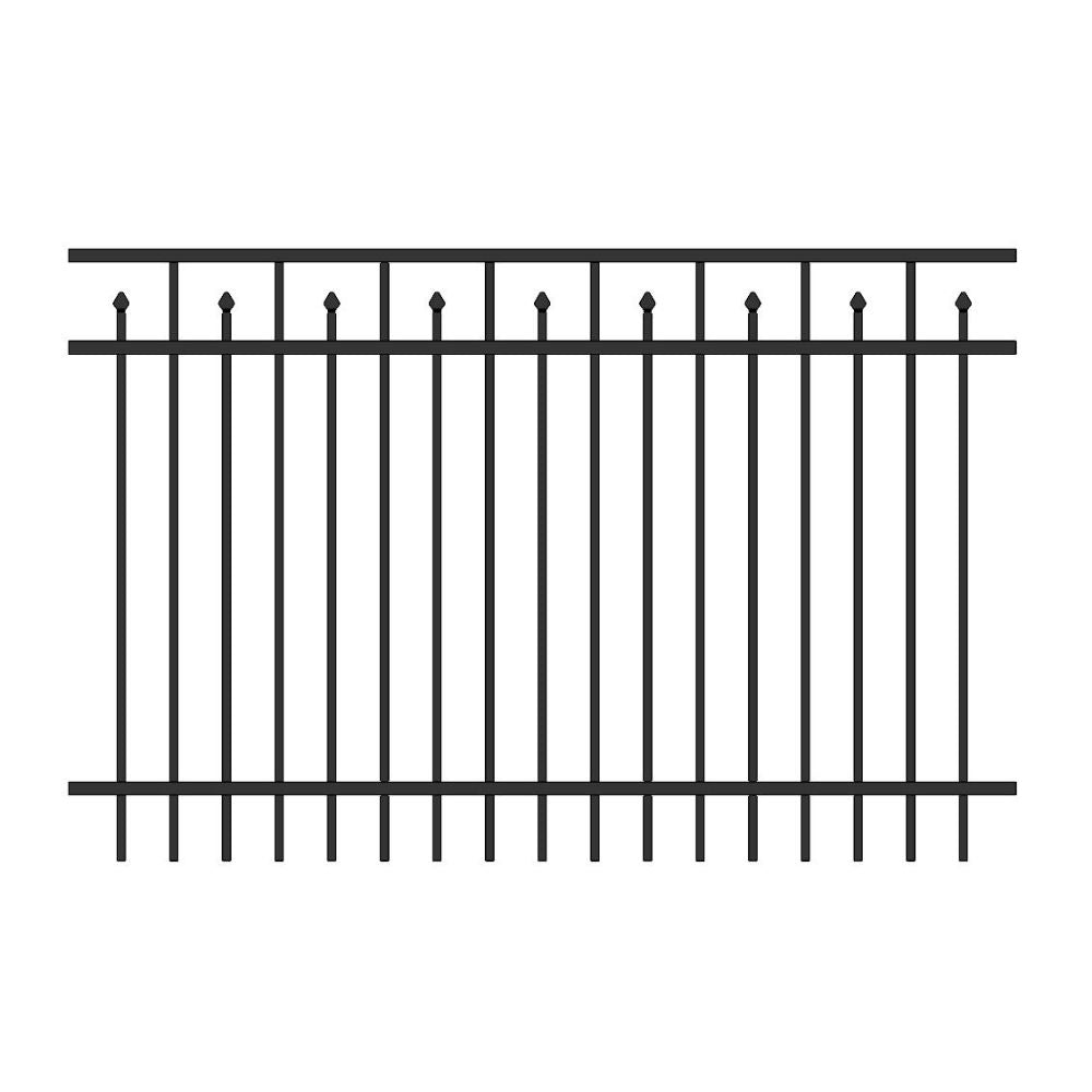 Parkway Fence 4’ H x 6’ W Aluminum Floridian Style - iDeal