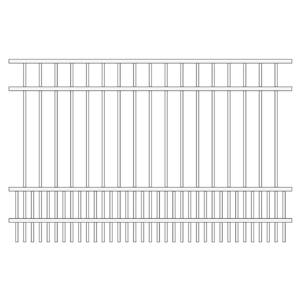 Parkway Fence 4’ H x 6’ W Aluminum Long Islander Style - iDeal