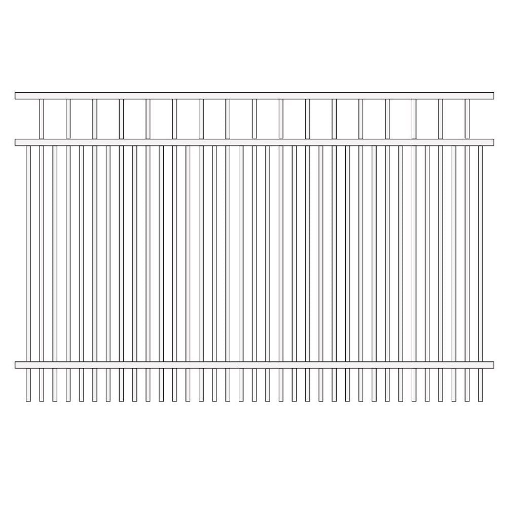 Parkway Fence 4’ H x 6’ W Aluminum Long Islander Style - iDeal