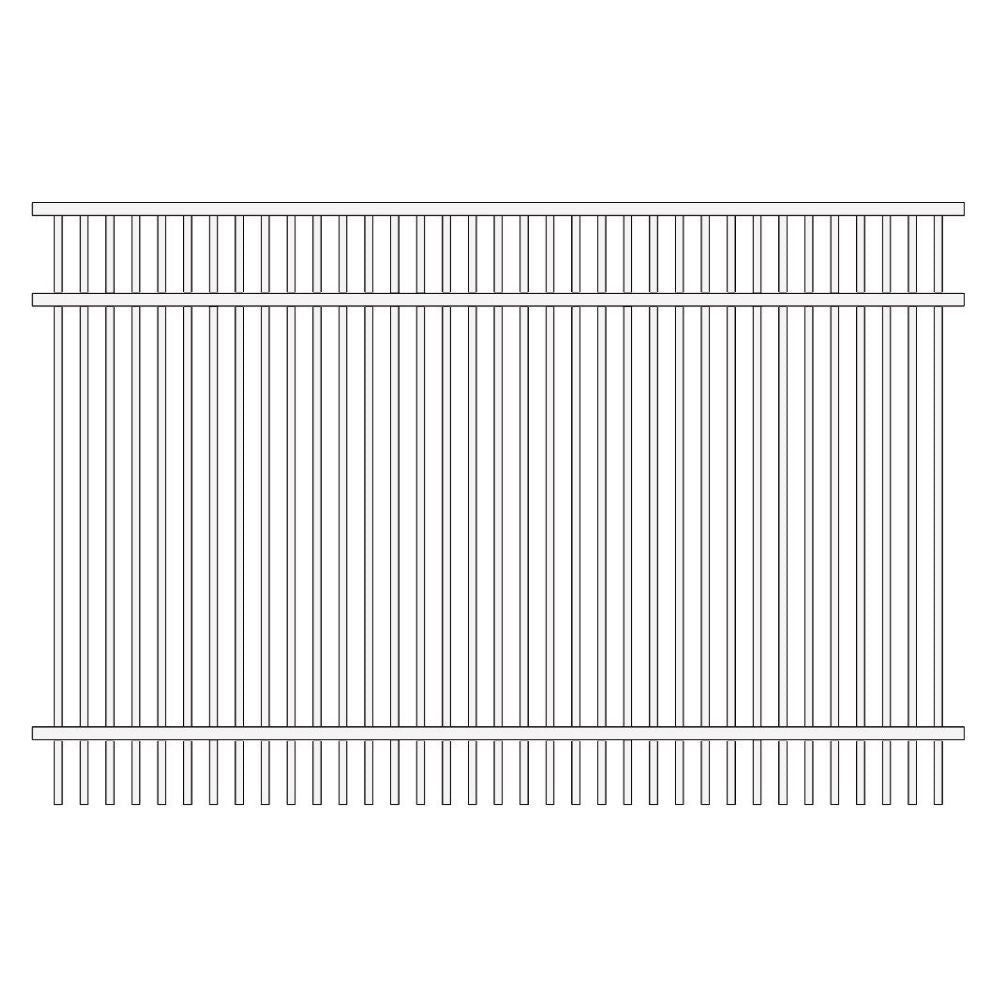 Parkway Fence 4’ H x 6’ W Aluminum Long Islander Style - iDeal