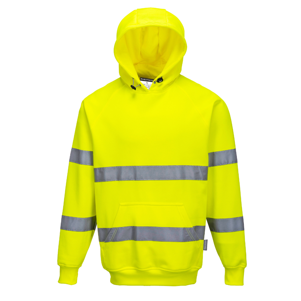 Portwest B304 - Hi-Vis Hooded Sweatshirt (Yellow)