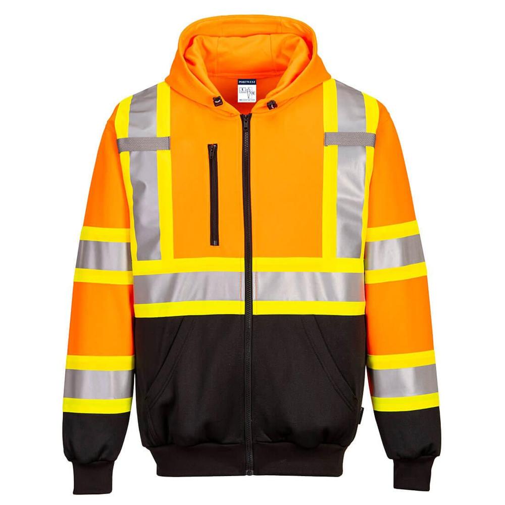 Portwest CA170 - Hi-Vis X Back Contrast Tape Hoodie (Orange)