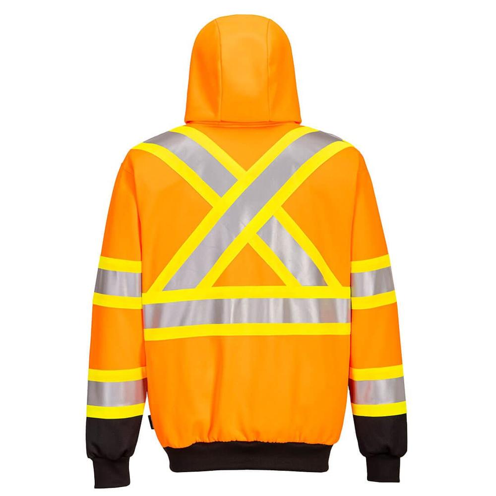 Portwest CA170 - Hi-Vis X Back Contrast Tape Hoodie (Orange)