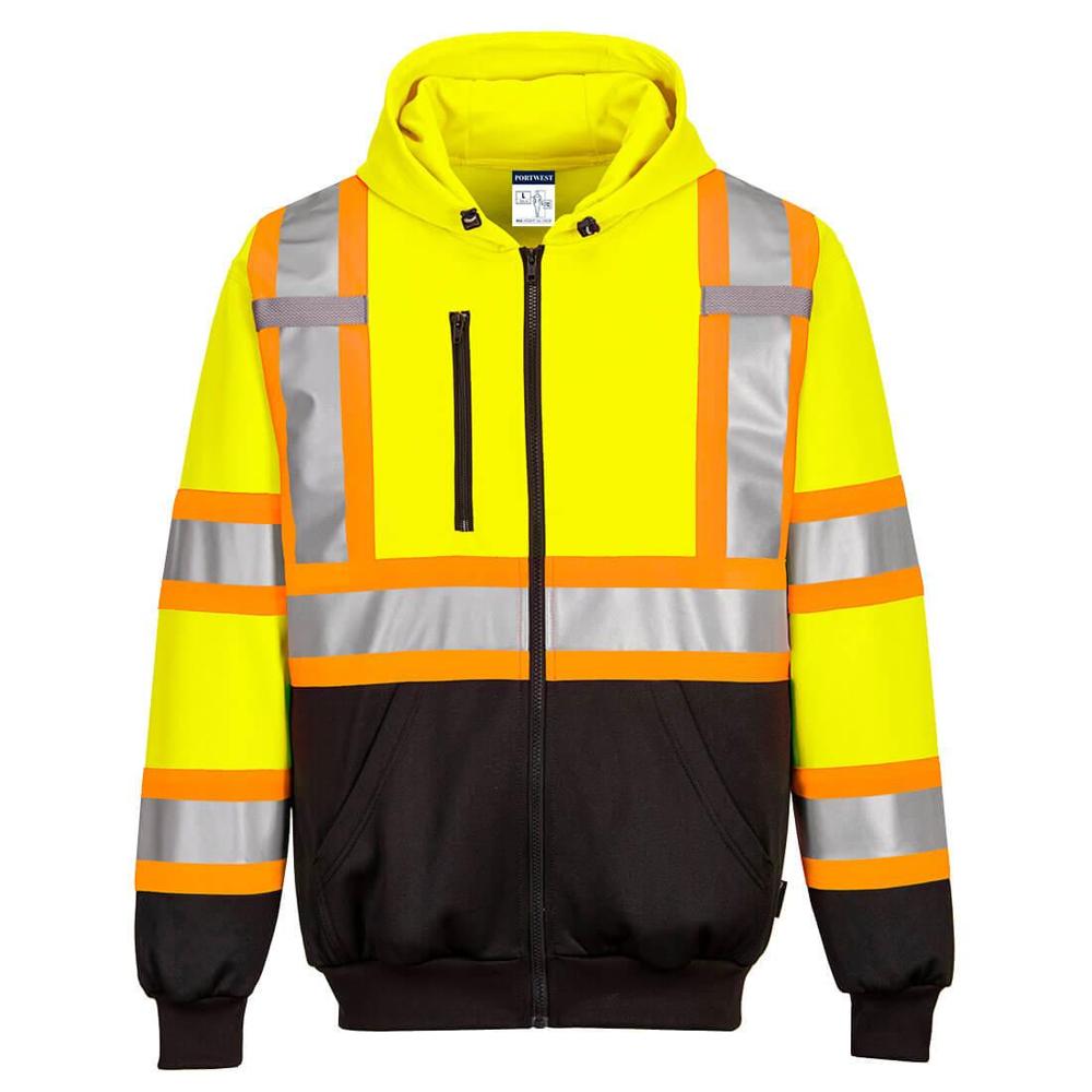 Portwest CA170 - Hi-Vis X Back Contrast Tape Hoodie (Yellow)