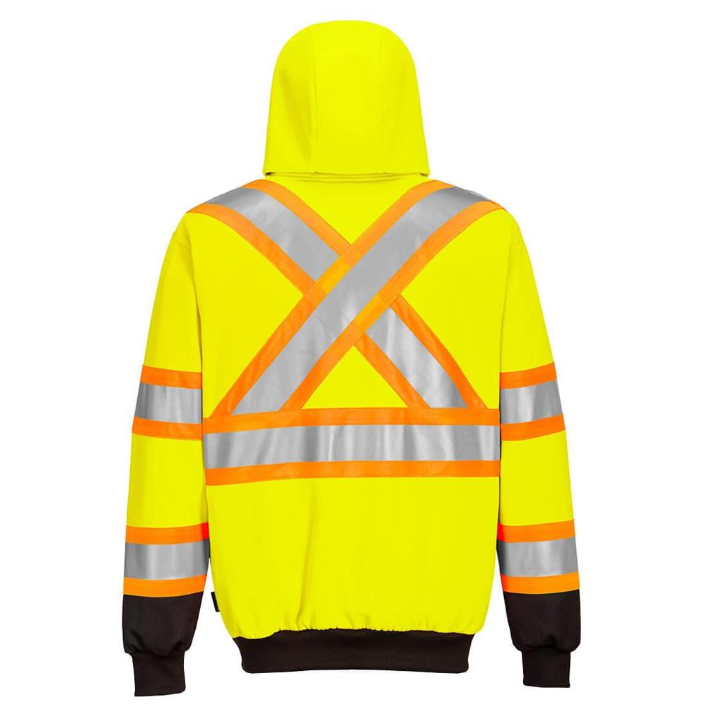 Portwest CA170 - Hi-Vis X Back Contrast Tape Hoodie (Yellow)