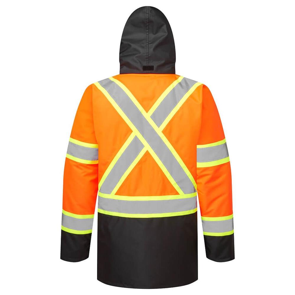 Portwest CA369 - Hi-Vis X Back Contrast Tape Winter Jacket (Orange/Black)