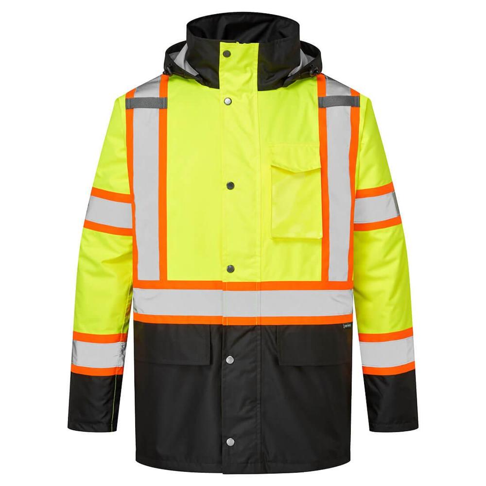 Portwest CA369 - Hi-Vis X Back Contrast Tape Winter Jacket (Yellow/Black)