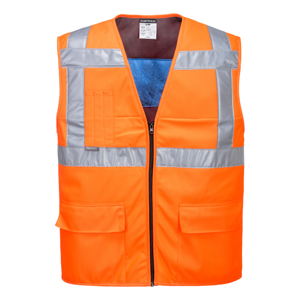 Portwest CV02 - Hi-Vis Cooling Vest (Orange) | All Security Equipment