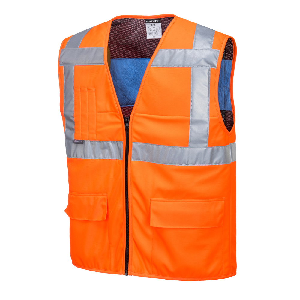 Portwest CV02 - Hi-Vis Cooling Vest (Orange) | All Security Equipment