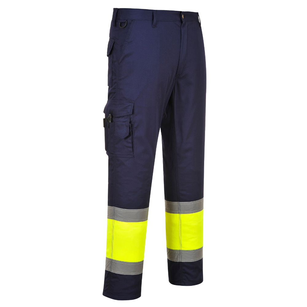 Portwest E049 - Hi-Vis Two-Tone Pants (Yellow/Blue)