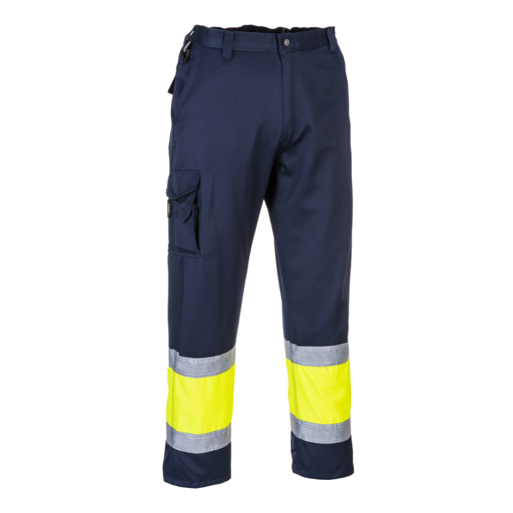 Portwest E049 - Hi-Vis Two-Tone Pants (Yellow/Blue)