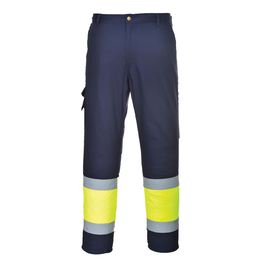 Portwest E049 - Hi-Vis Two-Tone Pants (Yellow/Blue)