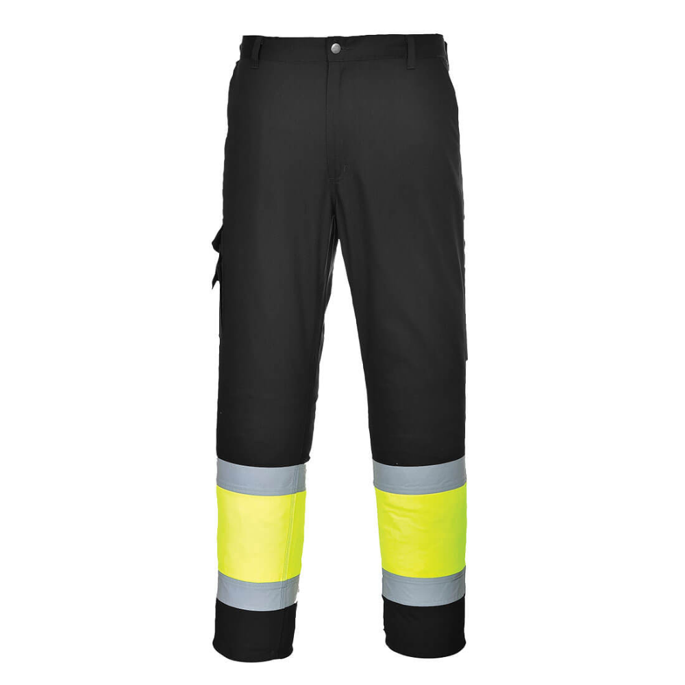 Portwest E049 - Hi-Vis Two-Tone Pants (Yellow/Black)