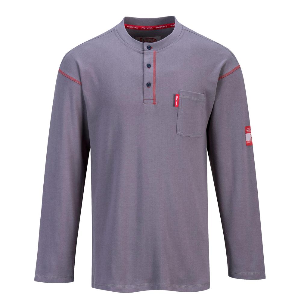 Portwest FR02 - Bizflame FR Henley (Gray) | All Security Equipment