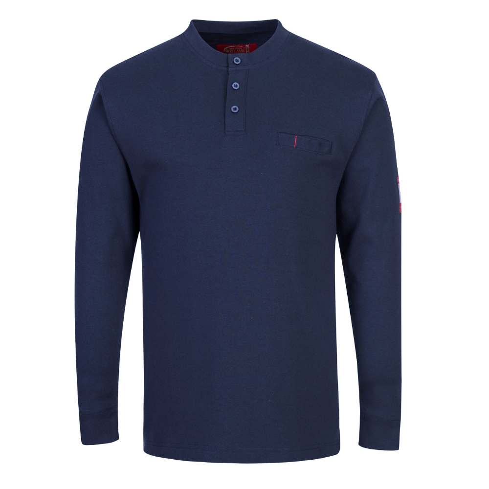 Portwest FR32 - FR Antistatic Henley (Navy) | All Security Equipment