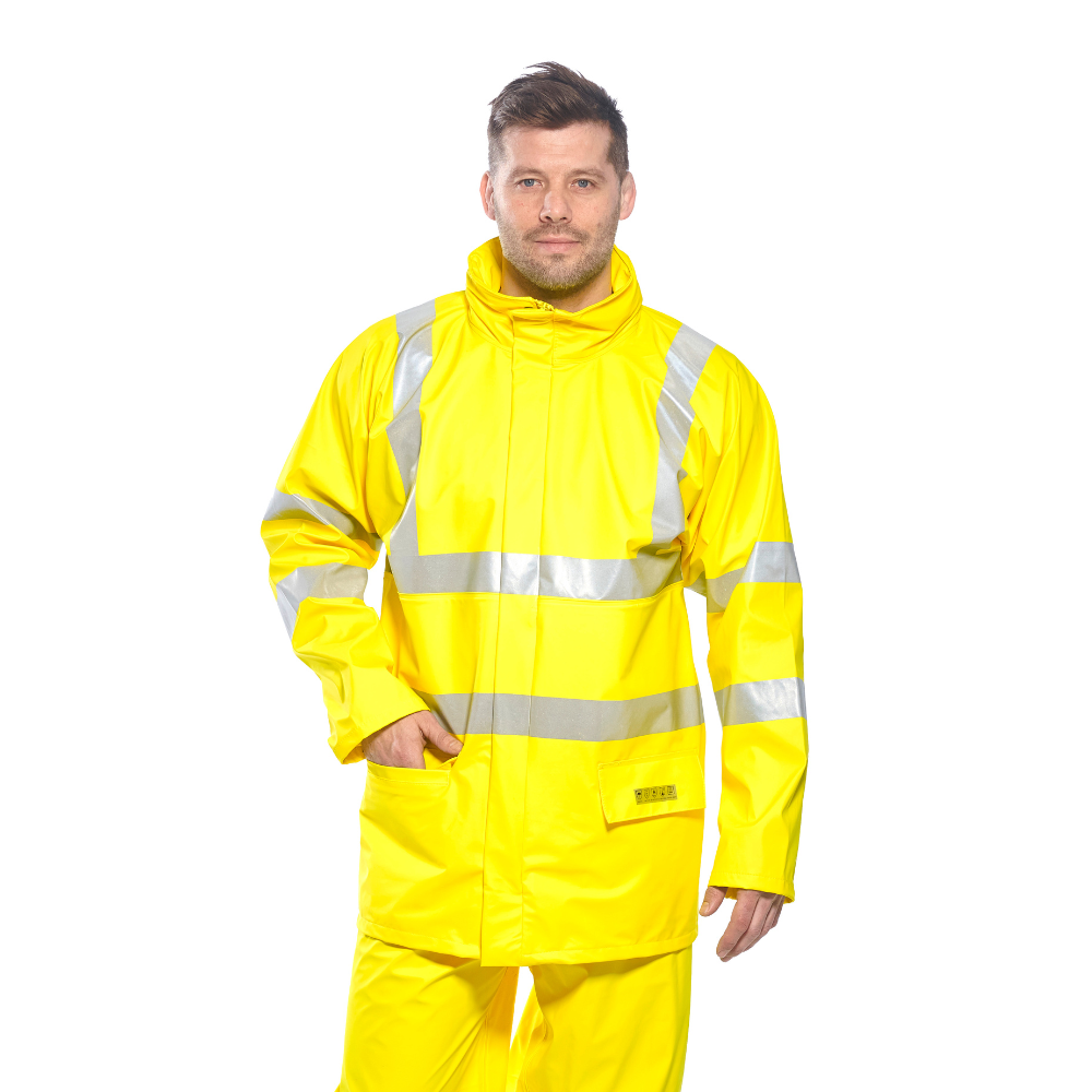 Portwest FR41 Sealtex Flame FR Hi-Vis Jacket (Yellow)