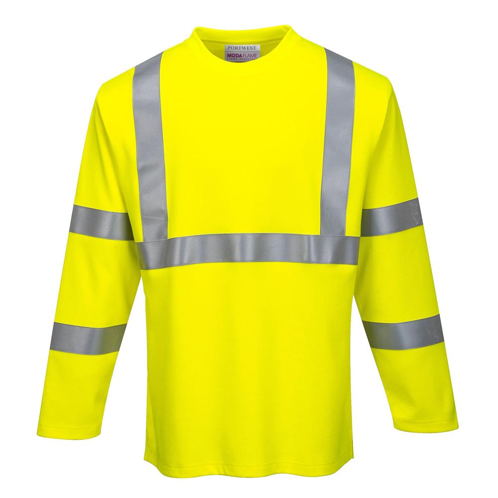 Portwest FR96 - FR Hi-Vis Long Sleeve T-Shirt | All Security Equipment