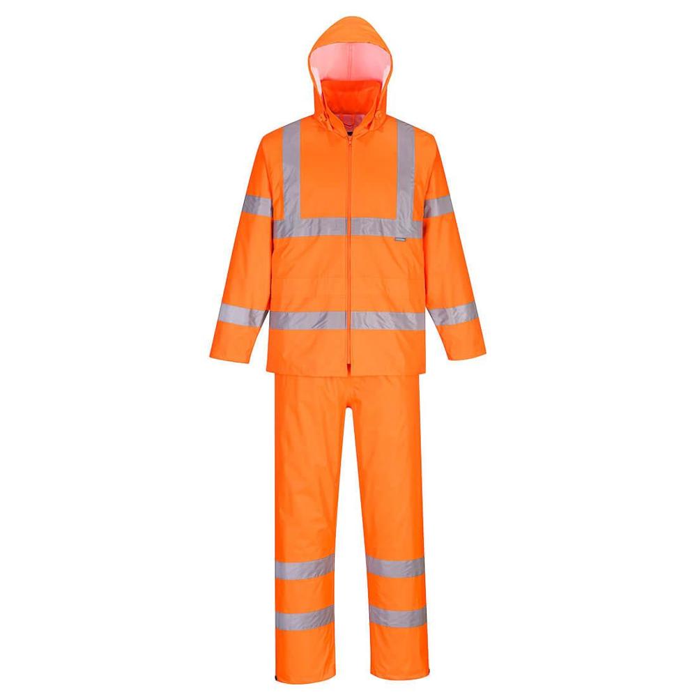 Portwest H448 - Hi-Vis Packaway Rainsuit (Orange)