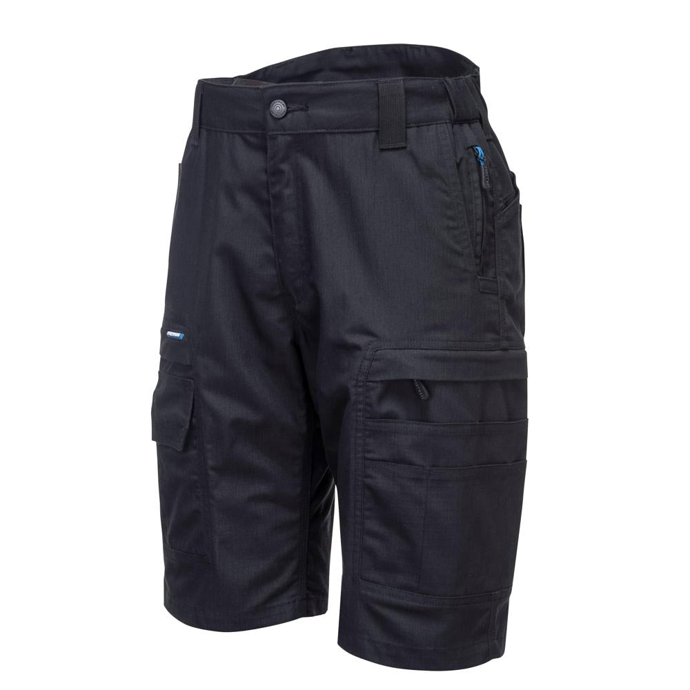 Portwest KX340 - KX3 Ripstop Shorts (Black) | All Security Equipment
