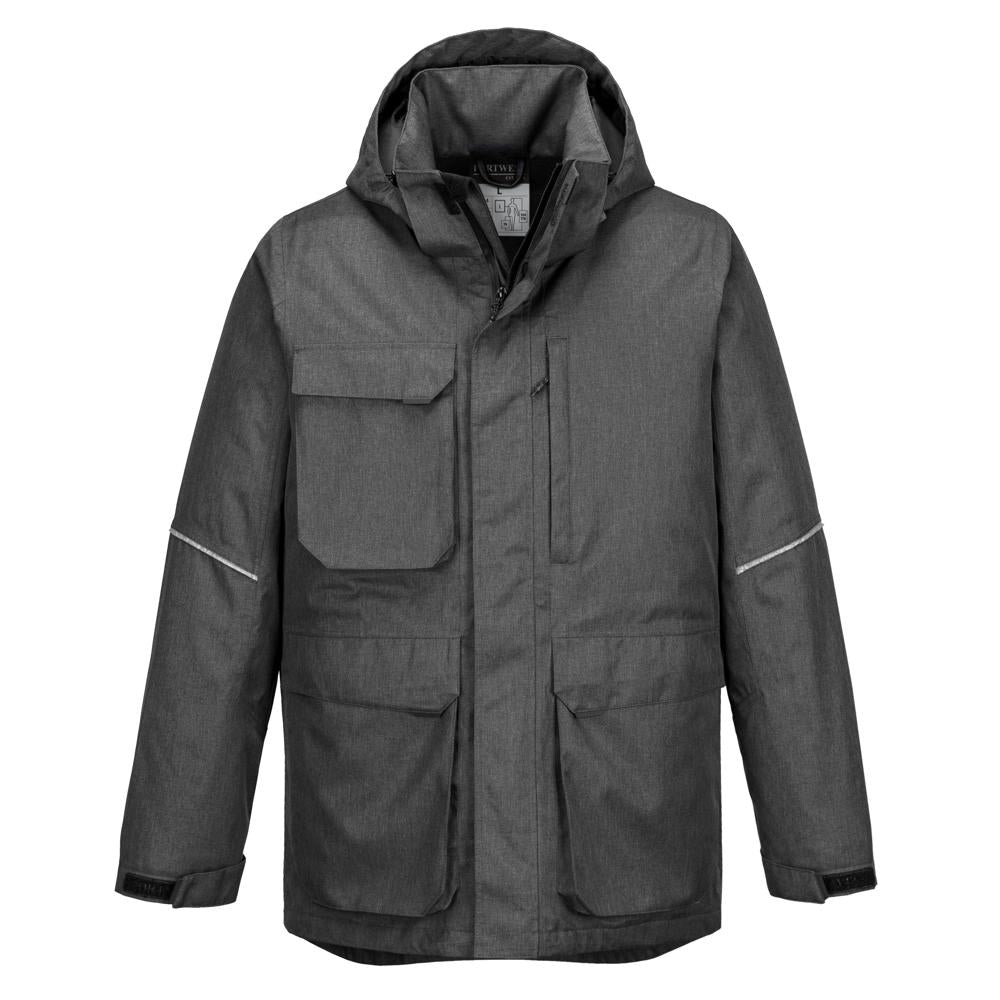 Portwest KX360 - KX3 Parka Jacket (Gray Marl) | All Security Equipment