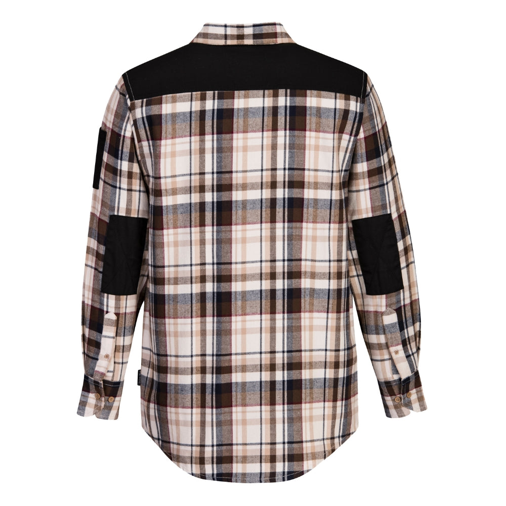 Portwest KX370 - KX3 Plaid Work Shirt (Brown Check)