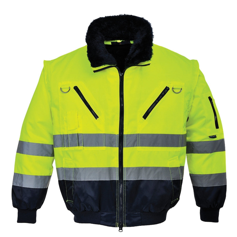 Portwest PJ50 - HI-Vis 3-in-1 Pilot Jacket (Yellow/Navy)