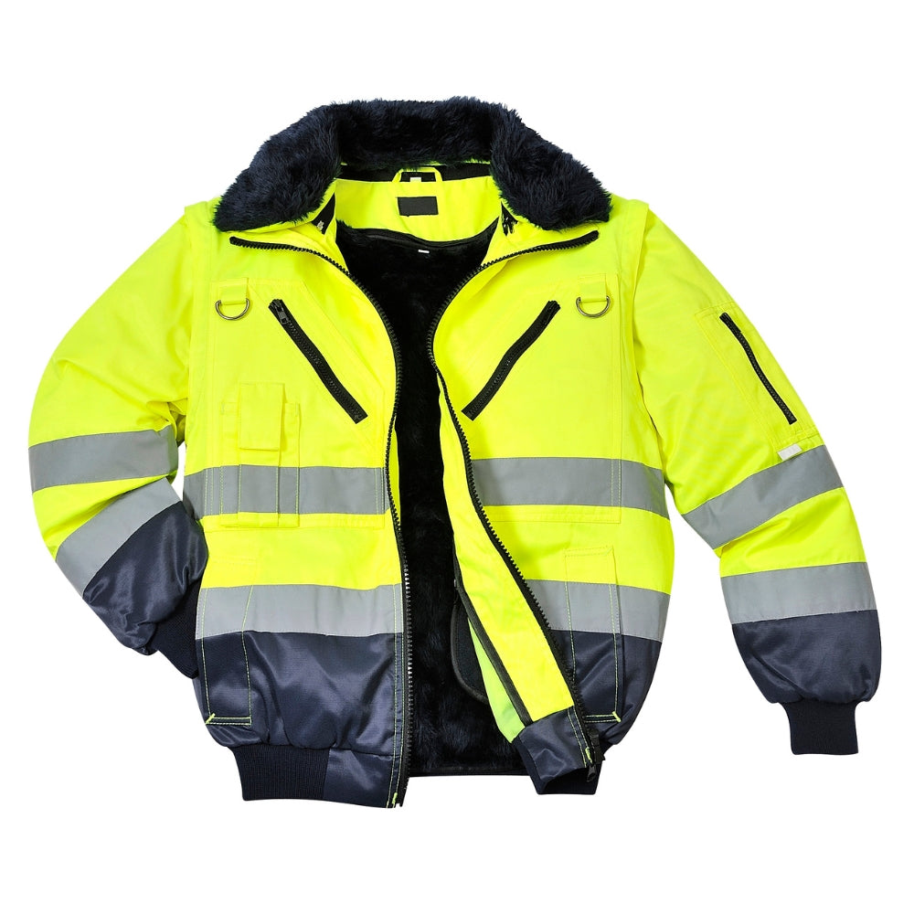 Portwest PJ50 - HI-Vis 3-in-1 Pilot Jacket (Yellow/Navy)