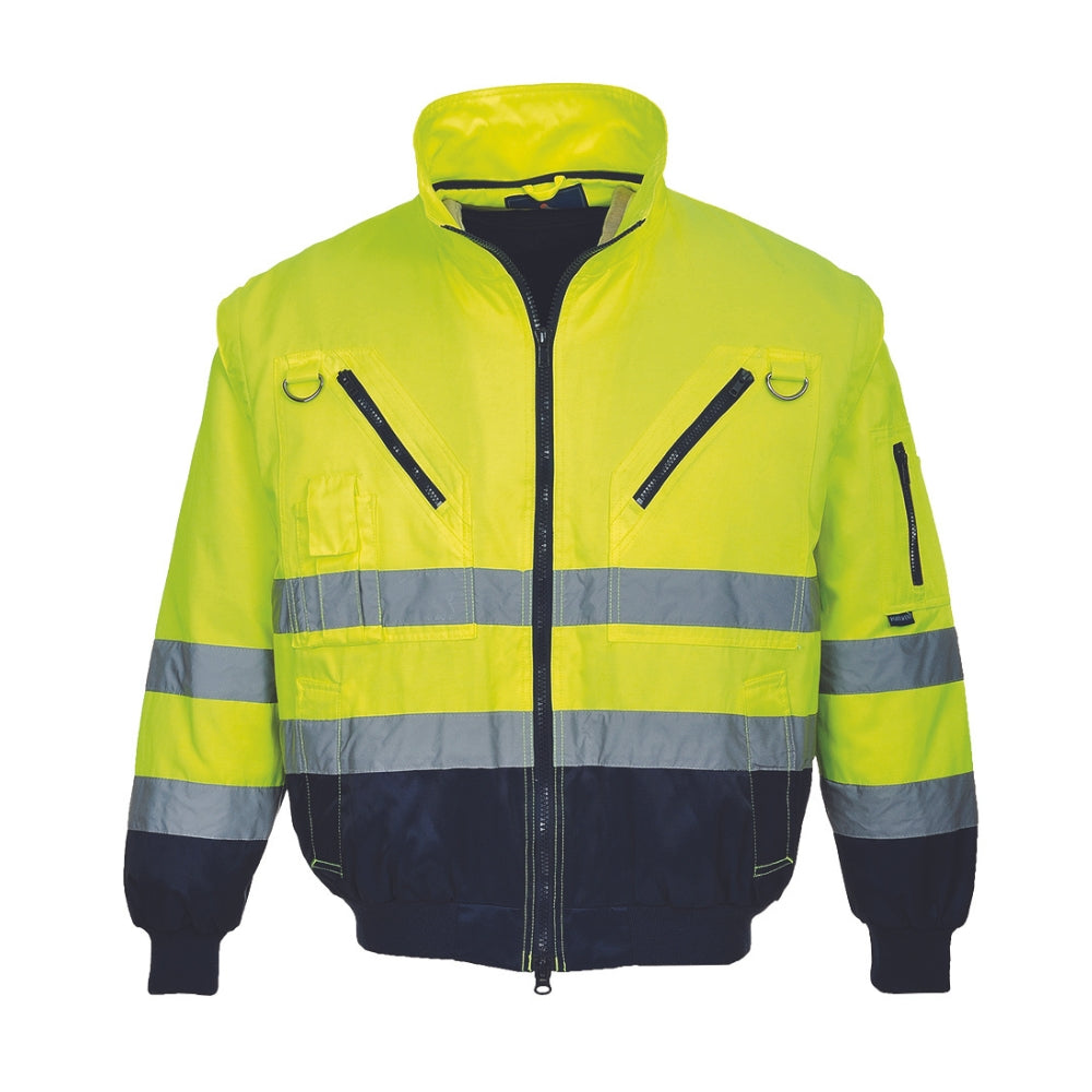 Portwest PJ50 - HI-Vis 3-in-1 Pilot Jacket (Yellow/Navy)