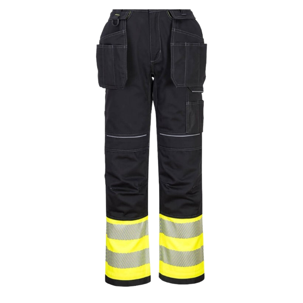 Portwest PW307 - PW3 Hi-Vis Removable Holster Pants (Yellow/Black)