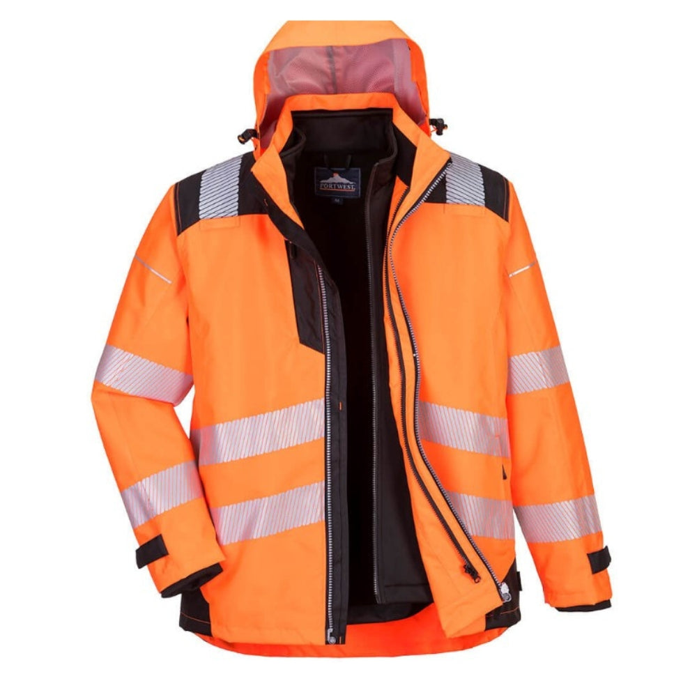 Portwest PW365 - PW3 Hi-Vis 3-in-1 Jacket (Orange/Black)