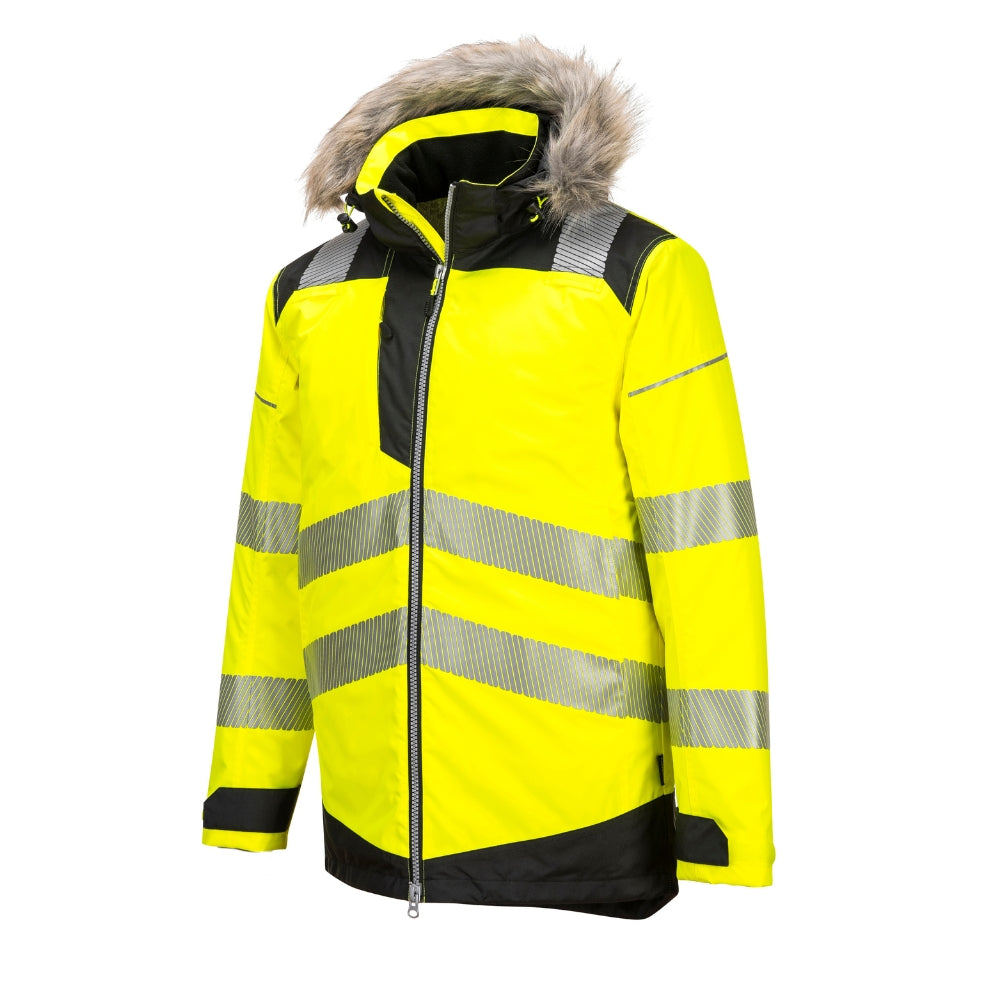 Portwest PW369 - PW3 Hi-Vis Winter Parka Jacket (Yellow/Black)