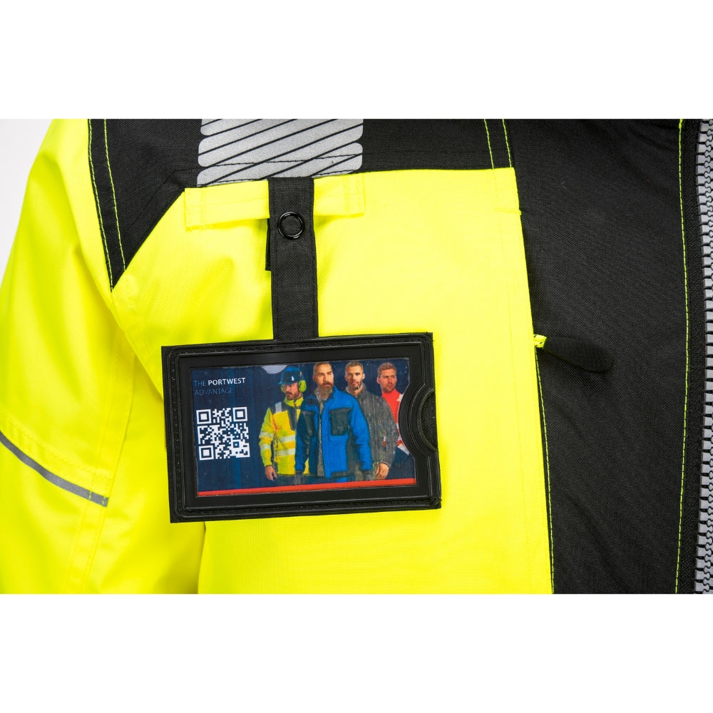 Portwest PW369 - PW3 Hi-Vis Winter Parka Jacket (Yellow/Black)