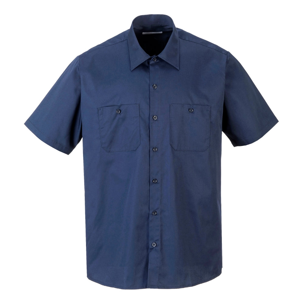 Portwest S124 - Industrial Work Shirt (Navy) | All Security Equipment