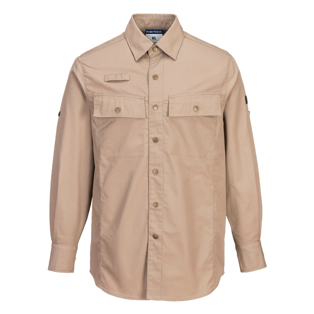 Portwest S130 - Ripstop Long Sleeve Shirt (Sand)