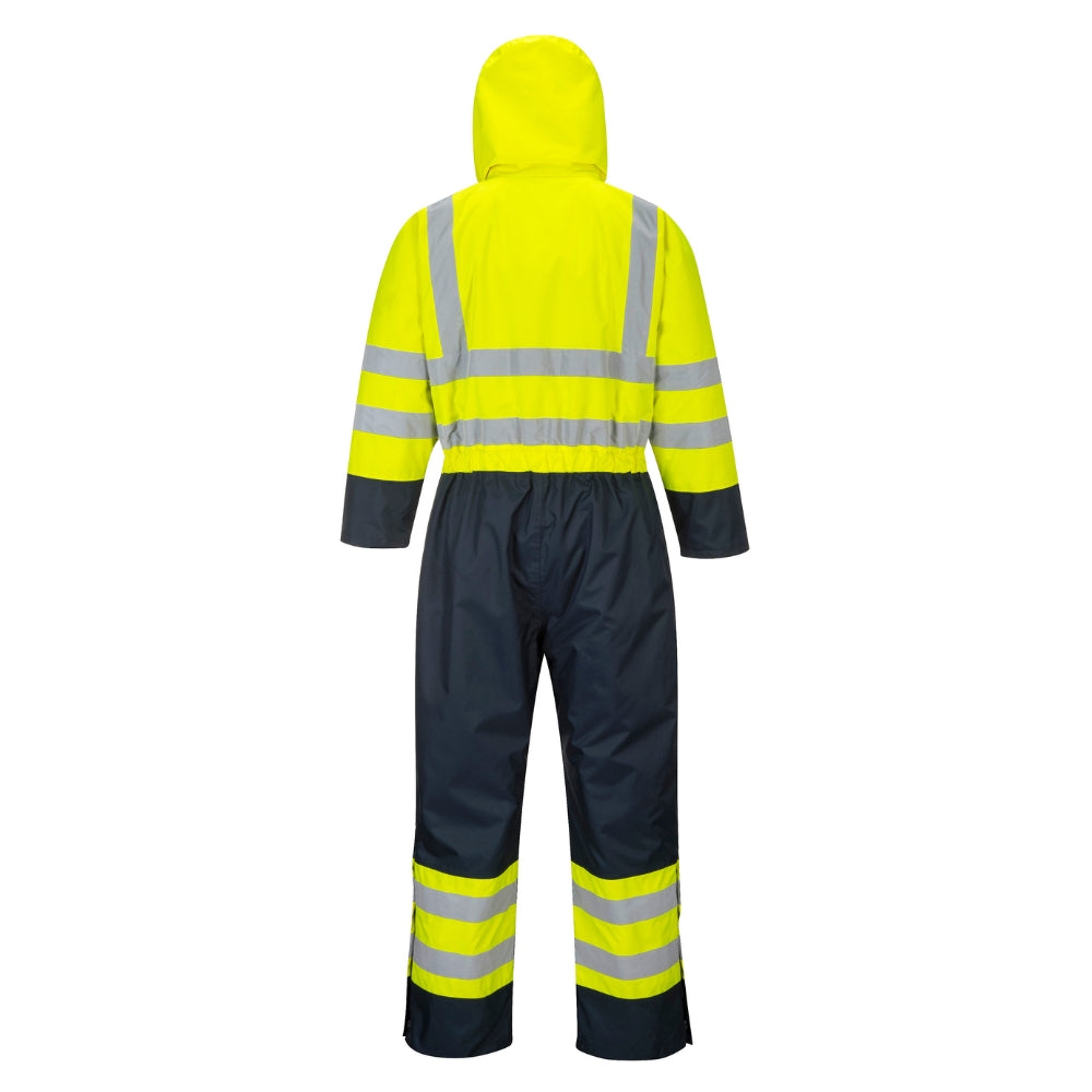 Portwest S485 - Hi-Vis Contrast Coverall (Yellow/Navy)