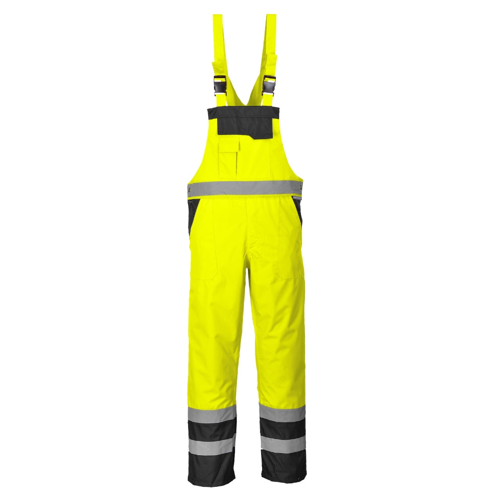 Portwest S488 - Contrast Bib and Brace - Unlined (Yellow/Black)