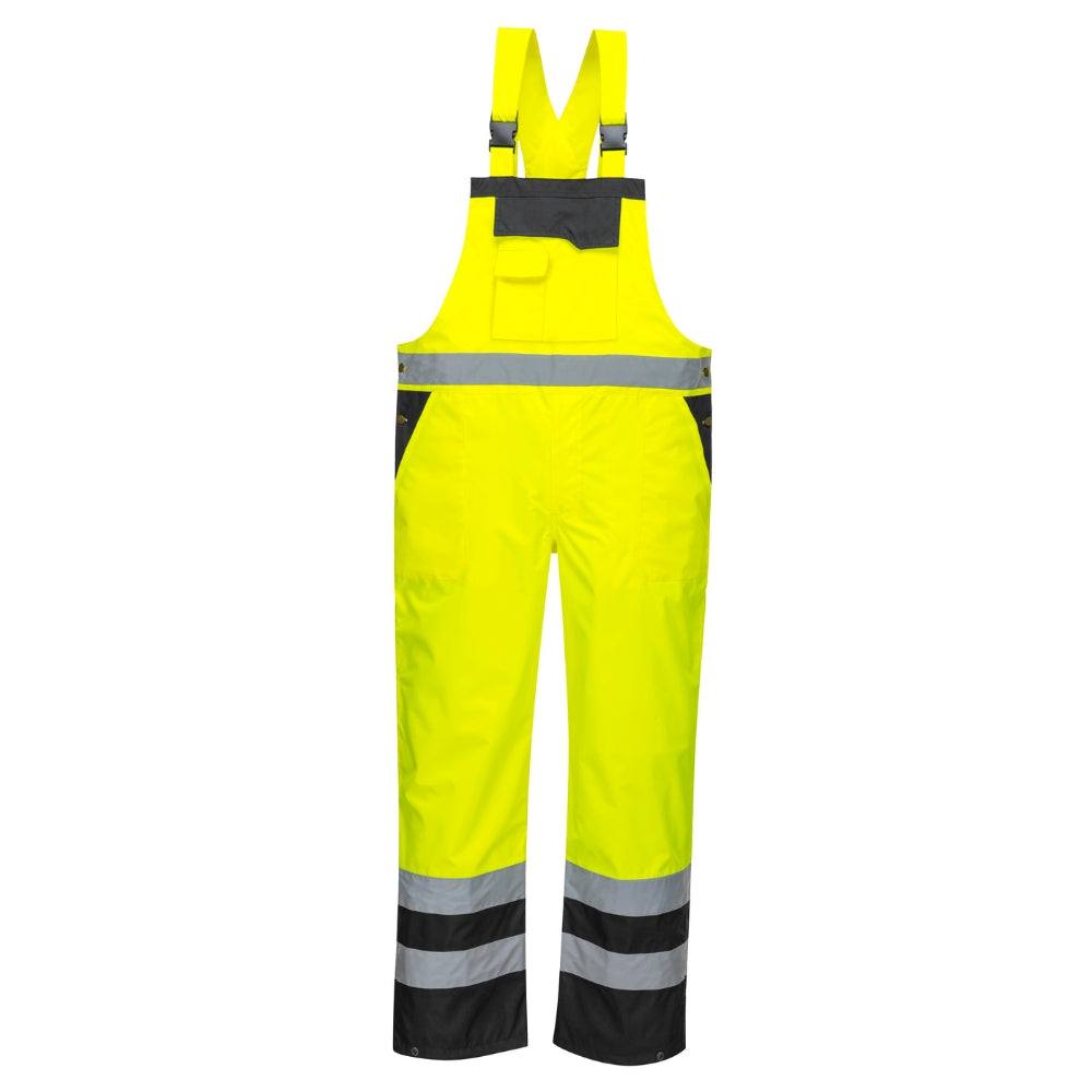 Portwest S488 - Contrast Bib and Brace - Unlined (Yellow/Black)